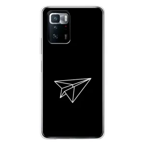 Чехол с картинками на черном фоне для Xiaomi POCO X3 GT (Самолетик)