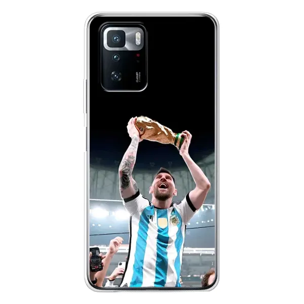 Чехол с рисунком «Счастливый Месси» для Xiaomi POCO X3 GT
