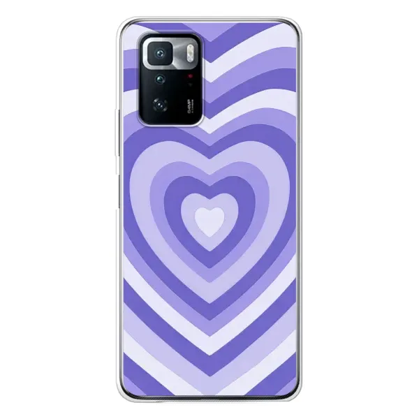 Чехол с рисунком «Сердце фиолет» для Xiaomi POCO X3 GT Чехол с рисунком «Сердце фиолет» для Xiaomi POCO X3 GT