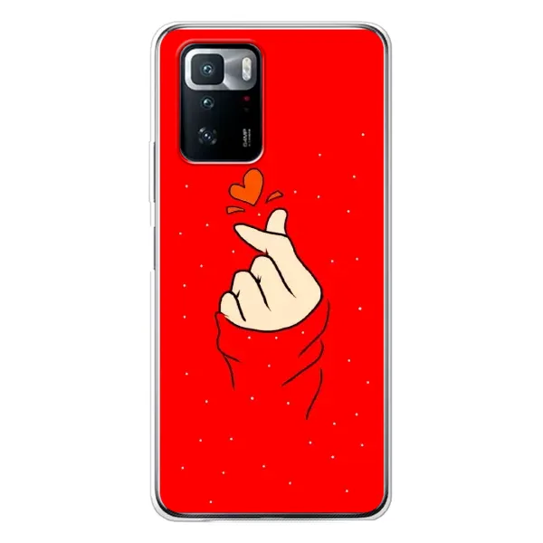 Чехол с рисунком «Сердце на красном» для Xiaomi POCO X3 GT Чехол с рисунком «Сердце на красном» для Xiaomi POCO X3 GT