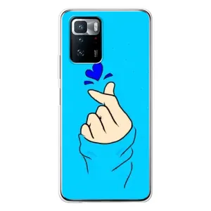 Чехлы (Знак сердечка) на Xiaomi POCO X3 GT (Сердце на синем)