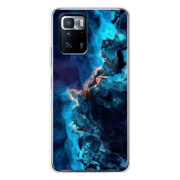 Чехол с рисунком «Синий мрамор» для Xiaomi POCO X3 GT Чехол с рисунком «Синий мрамор» для Xiaomi POCO X3 GT
