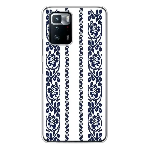 Чехол с рисунком «Синяя вышиванка» для Xiaomi POCO X3 GT Чехол с рисунком «Синяя вышиванка» для Xiaomi POCO X3 GT