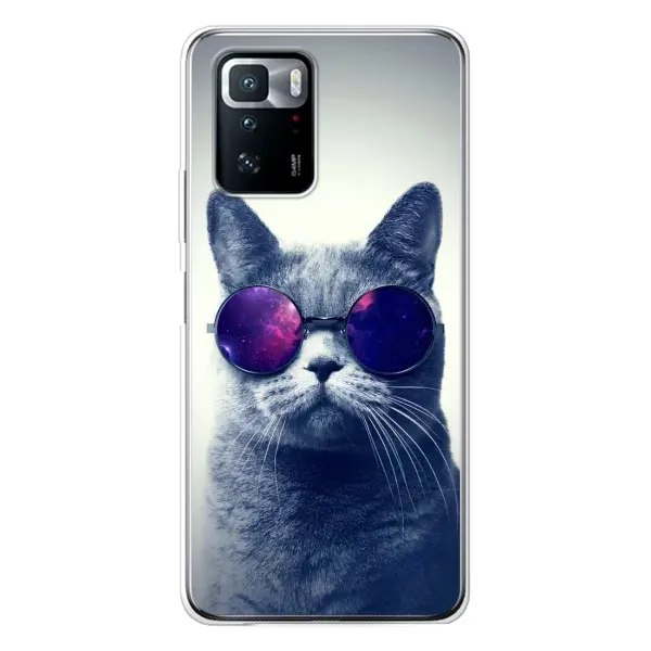 Чехол с рисунком «Стильный КОТ» для Xiaomi POCO X3 GT Чехол с рисунком «Стильный КОТ» для Xiaomi POCO X3 GT