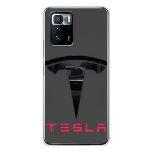 Силіконовий бампер з картинкою машини на Xiaomi POCO X3 GT (Logo TESLA)