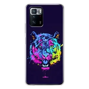 Силиконовый бампер с картинкой животных для Xiaomi POCO X3 GT (Тигр-Арт)