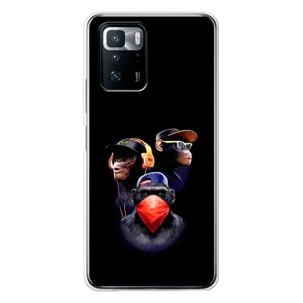 Чехол с рисунком «Три обезьяны» для Xiaomi POCO X3 GT Чехол с рисунком «Три обезьяны» для Xiaomi POCO X3 GT