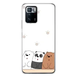 Чехлы с изображением разных животных для Xiaomi POCO X3 GT (Удивленные медвеженки)