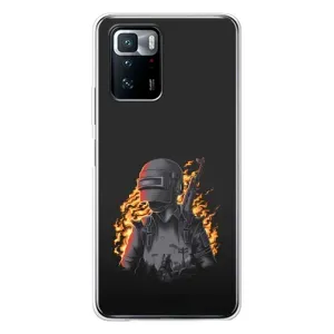 Чохол з картинкою "Герой Pubg" на Xiaomi POCO X3 GT (В полум'ї)