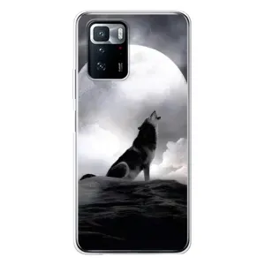 Чехол с Волком на Xiaomi POCO X3 GT (Волк и луна)