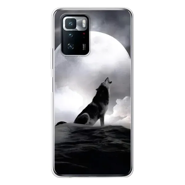 Чехол с рисунком «Волк и луна» для Xiaomi POCO X3 GT Чехол с рисунком «Волк и луна» для Xiaomi POCO X3 GT
