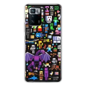 Чехол майнкрафт для Xiaomi POCO X3 GT (Все персонажи)