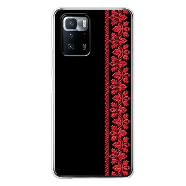 Чехол с рисунком «Вышиванка на черном» для Xiaomi POCO X3 GT Чехол с рисунком «Вышиванка на черном» для Xiaomi POCO X3 GT