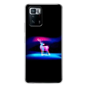 Силиконовый бампер с картинкой животных для Xiaomi POCO X3 GT (Яркий олень)