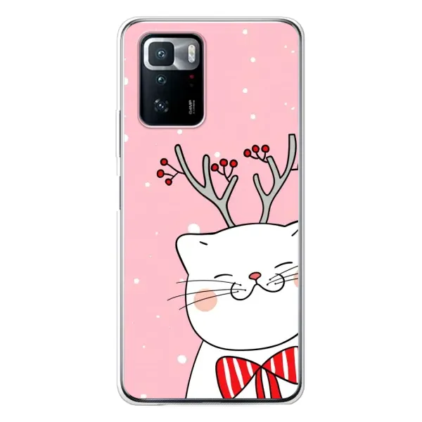 Чехол с рисунком «Зимний кот» для Xiaomi POCO X3 GT Чехол с рисунком «Зимний кот» для Xiaomi POCO X3 GT