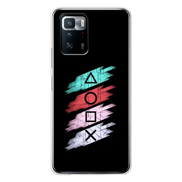 Чехол с рисунком «Значки Sony» для Xiaomi POCO X3 GT Чехол с рисунком «Значки Sony» для Xiaomi POCO X3 GT