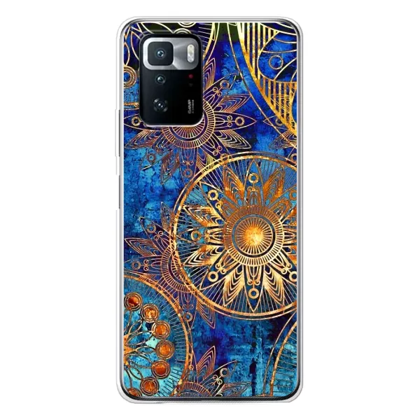 Чехол с рисунком «Золотые узоры» для Xiaomi POCO X3 GT