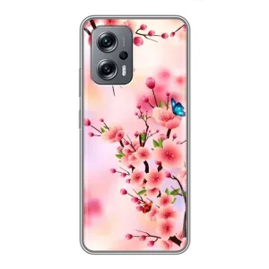 Чохол з картинкою Сакури на Xiaomi POCO X4 GT (Метелики на сакурі)