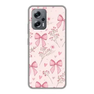 Чехол банты для Xiaomi POCO X4 GT (Банты с цветами)