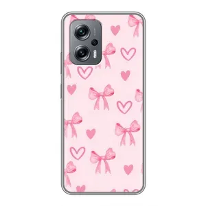 Чехол банты для Xiaomi POCO X4 GT (Бантики и сердечки)