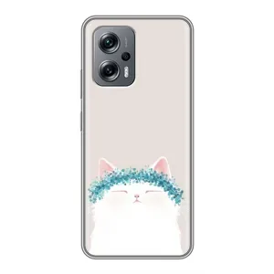 Чехол на тематику: Коты для Xiaomi POCO X4 GT (Белый котик)