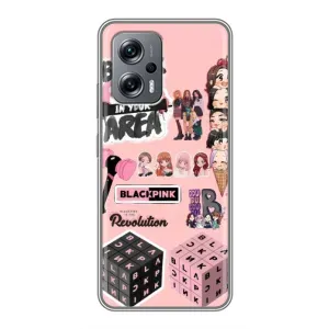 Чехлы с картинкой для Xiaomi POCO X4 GT (BLACK PINK коллаж)