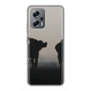 Чехлы на военную тематику для Xiaomi POCO X4 GT (Бой солдат)