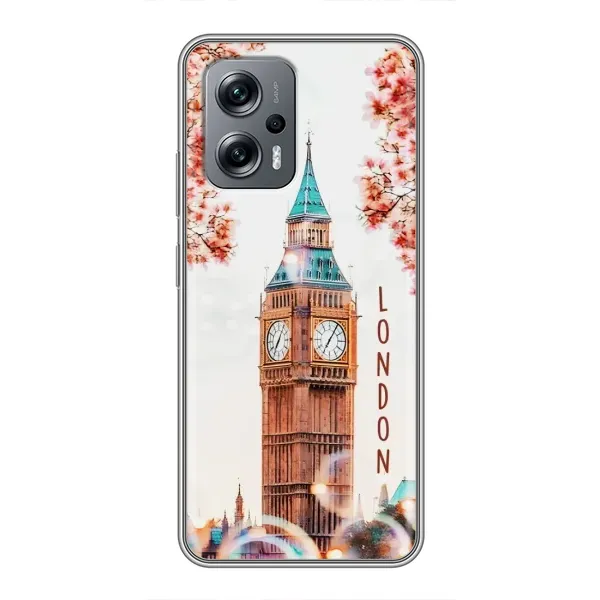 Чехол с рисунком «Часы Лондон» для Xiaomi POCO X4 GT