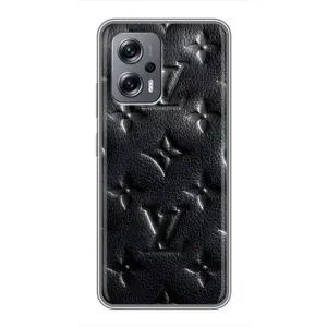 Текстурный Чехол Louis Vuitton для Поко X4 GT (Черный ЛВ)