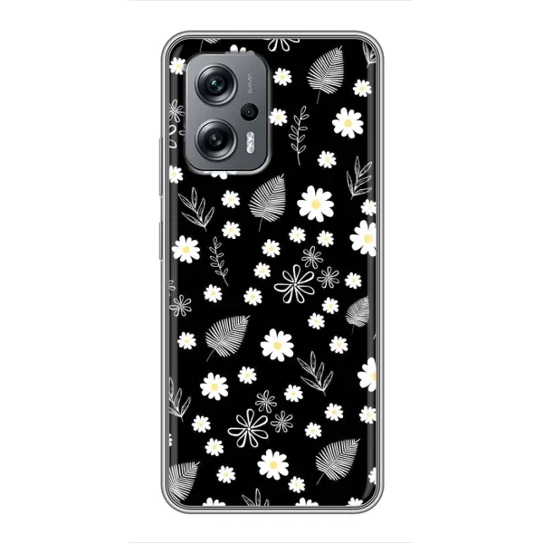 Чехол с рисунком «цветение на чорном» для Xiaomi POCO X4 GT Чехол с рисунком «цветение на чорном» для Xiaomi POCO X4 GT