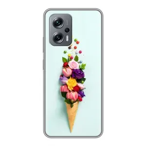 Чохли з тематикою "КВІТИ" на Xiaomi POCO X4 GT (Квітка-морозиво)