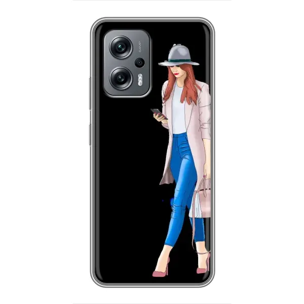 Чехол с рисунком «Девушка со смартфоном» для Xiaomi POCO X4 GT