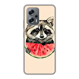 Силиконовый Чехол с Енотами на Xiaomi POCO X4 GT (Енот)