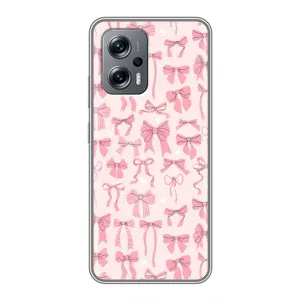 Чехол банты для Xiaomi POCO X4 GT (Фон бантики)