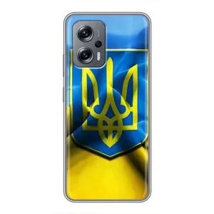 Чехол с картинкой (Патриотический ГЕРБ) на Xiaomi POCO X4 GT (Герб и Флаг Украины)
