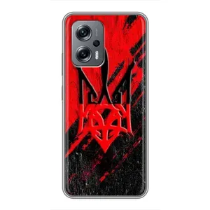 Чехлы УПА (Красно-Чёрный) на Xiaomi POCO X4 GT (Герб в цвете УПА)