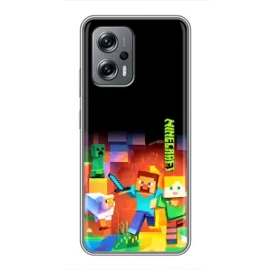 Чохли для Xiaomi POCO X4 GT (Персонажі МайнКрафт) (Герой Майнкрафт)