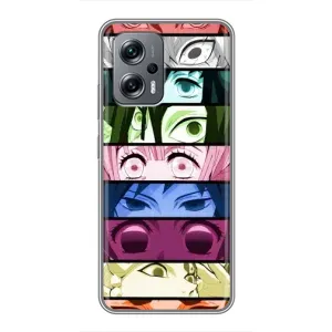 Силиконовые чехлы с глазами Anime для Поко X4 GT (Глаза Хашира)