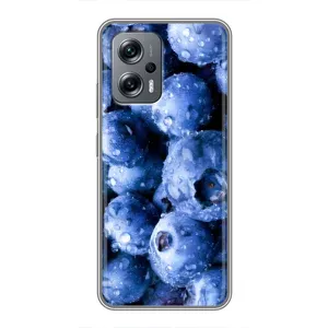Чехол с изображением вкусной еды для Xiaomi POCO X4 GT (Голубика)