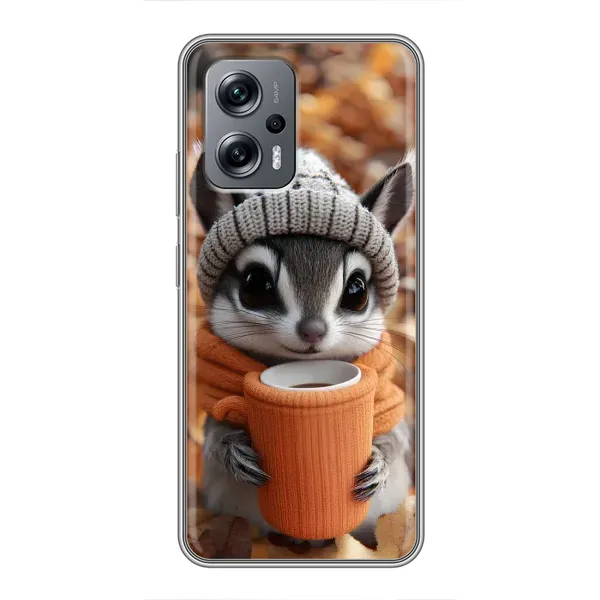 Чохол з малюнком «Гризунчик з кавою» для Xiaomi POCO X4 GT Чохол з малюнком «Гризунчик з кавою» для Xiaomi POCO X4 GT