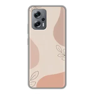 Чохол квітковий дизайн для Xiaomi POCO X4 GT (Кориневий фон)