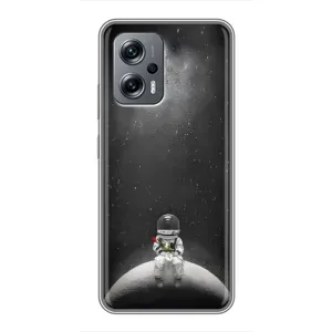 Силиконовый Чехол с принтом "Космонавты" на Xiaomi POCO X4 GT (Космонавт романтик)