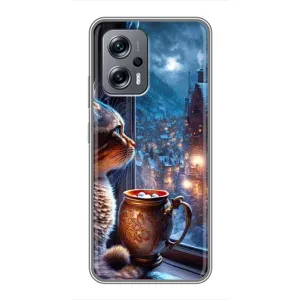 Чехлы на Новый Год Xiaomi POCO X4 GT (Кот новогодний)