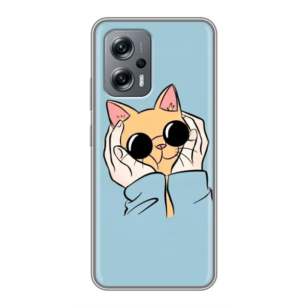 Чехол с рисунком «КОТИК в очках» для Xiaomi POCO X4 GT Чехол с рисунком «КОТИК в очках» для Xiaomi POCO X4 GT