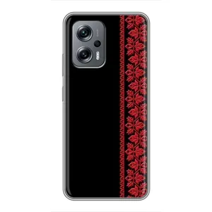 Силиконовый Чехол на Xiaomi POCO X4 GT (Красная Вышиванка)