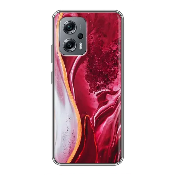 Чохол з малюнком «Червоний мрамор» для Xiaomi POCO X4 GT Чохол з малюнком «Червоний мрамор» для Xiaomi POCO X4 GT