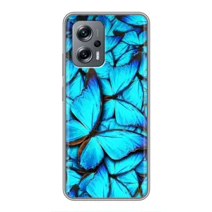 Силиконовый бампер с картинкой животных для Xiaomi POCO X4 GT (Крылья бабочек)
