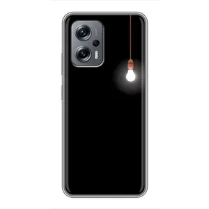 Чехол с картинками на черном фоне для Xiaomi POCO X4 GT (Лампочка)