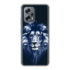 Чехол с картинкой на Xiaomi POCO X4 GT (Лев - синий)