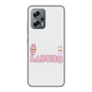 Чохол з принтом Лабубу для Xiaomi POCO X4 GT (Логотип Лабубу)